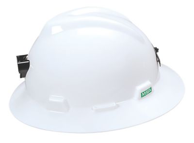V-Gard® Full Brim Hard Hats With Lamp Holder And Cable Holder